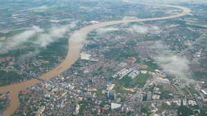 曼谷城市景观与湄南河11秒视频