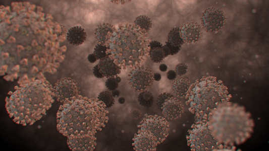 3D人体医疗冠状病毒视频