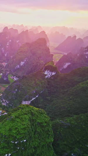 广州壮族自治区德天村航拍合集青山绿水11秒视频