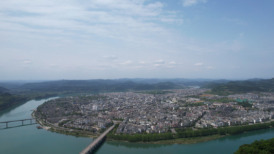 航拍四川南充风水古城阆中古城5A级景区4k素材视频