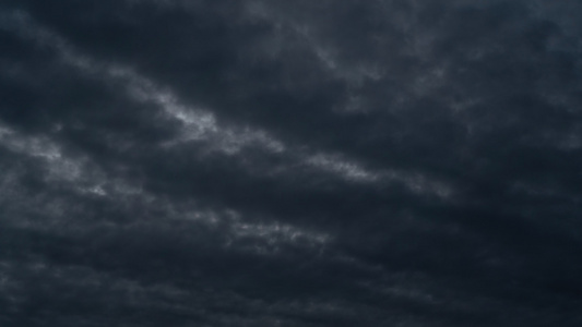 4k灰色的阿尔托斯特拉图斯云在黑暗天空中不断循环视频