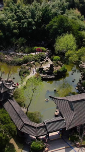 航拍扬州4A旅游景点中国大运河遗产个园视频旅游目的地视频