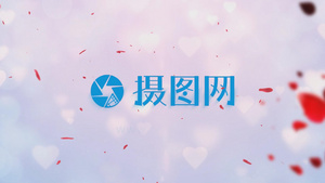 七夕玫瑰花瓣飘过演绎婚庆婚礼文字标题展示ae模板14秒视频