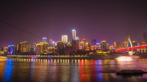 8K延时重庆渝中CBD城市夜景实拍视频10秒视频