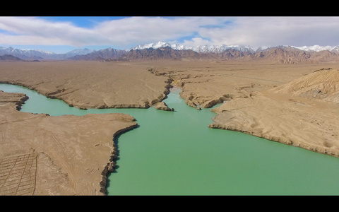 青海格尔木昆仑山脉4K航拍视频视频