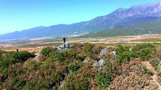 云南丽江玉龙雪山航拍视频