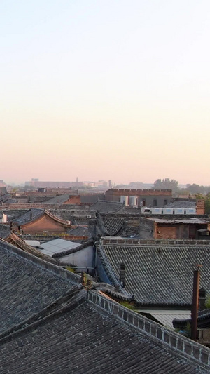 航拍平遥古城古地标建筑市楼旅游目的地37秒视频