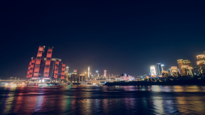 重庆地标朝天门两江夜景延时摄影19秒视频
