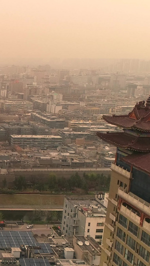 雾霾下的西安古城环境保护47秒视频