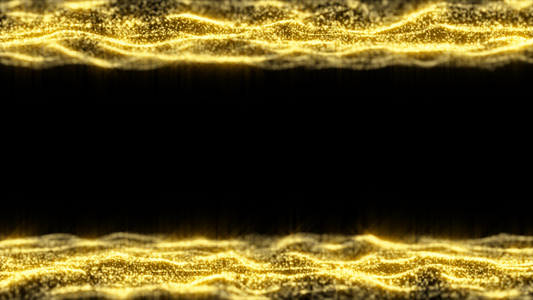 金色粒子上下边框修饰动画视频