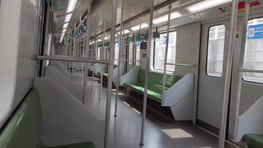 地铁车厢空无一人[客车厢]视频