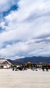 布达拉宫延时西藏地标建筑视频