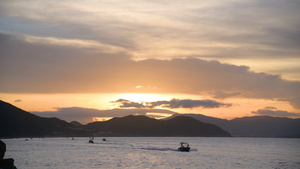 4K深圳鹿嘴山庄的夕阳16秒视频