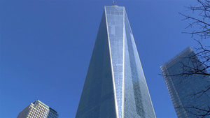 纽约的世界贸易中心大楼6秒视频