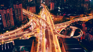 4K实拍广州城市夜景高架立交车流视频素材30秒视频