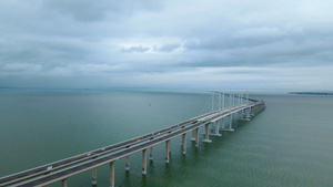 4K航拍跨海大桥236秒视频