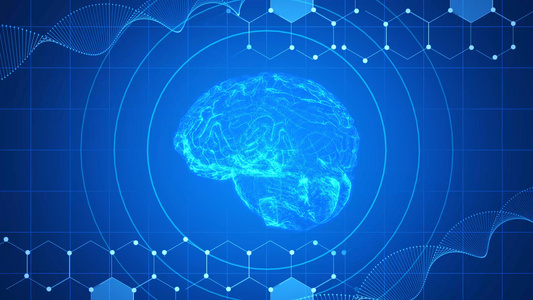 4K医疗科技大脑基因dna背景视频视频