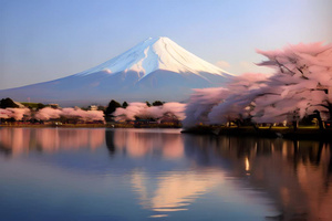 美丽的富士山脚下4秒视频