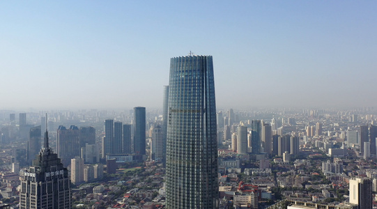 天津市中心高楼群航拍4K视频视频