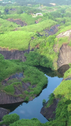 航拍湖南高椅岭自然风光旅游景点14秒视频