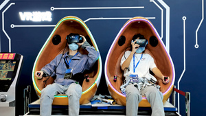 4K虚拟实景游戏VR游戏体验视频素材22秒视频