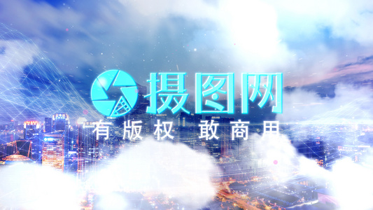 科技感穿梭logo背景视频