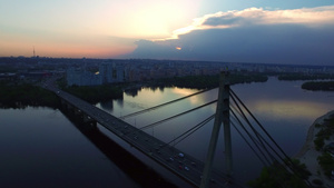 夜空中风景全城市12秒视频