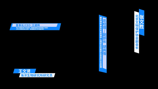 简约风企业商务人名条pr模板视频