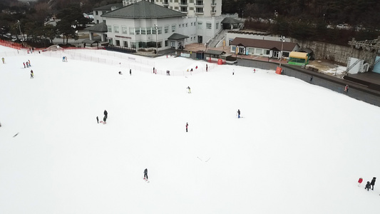 韩国江原道滑雪场视频