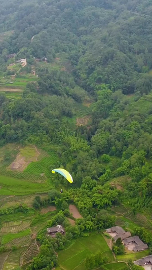 动力伞飞行跟拍极限运动滑翔伞81秒视频