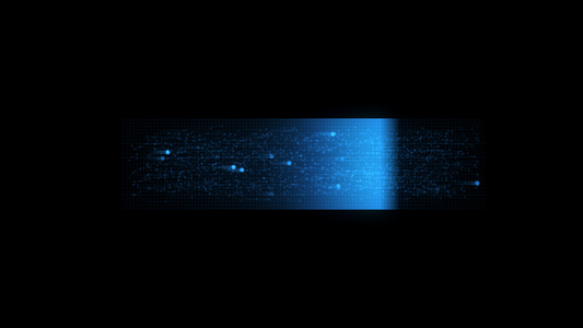 蓝色科技数字扫描偏移动画视频