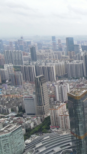 高清航拍广州天河区城市中轴线城市建筑群一线城市49秒视频