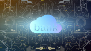 科技云层银行业概念动画9秒视频