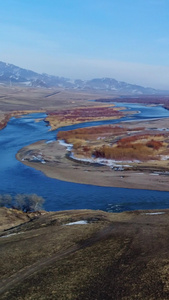 新疆塔里木河内陆河视频