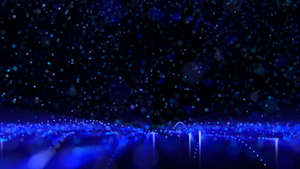 蓝色粒子雨20秒视频