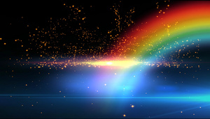 绚丽色彩彩虹唯美光效粒子背景视频120秒视频