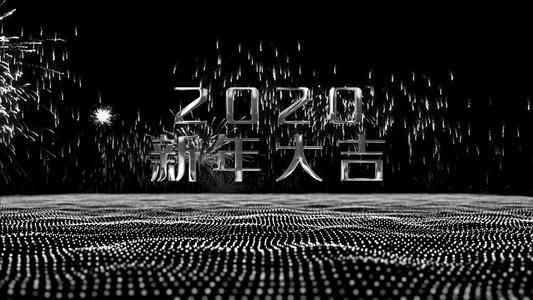 科技感星空2019新年10秒倒计时开场背景视频视频