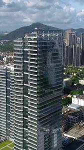 高清航拍深圳南山科技园科技产业园区城市建筑视频