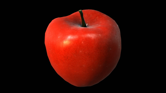 透明通道红苹果素材视频