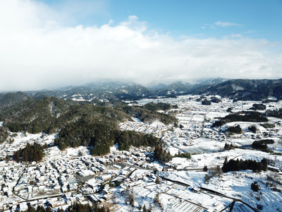 航拍日本高山视频