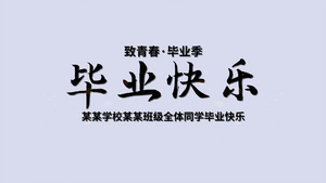 水墨毕业季相册PR模板124秒视频