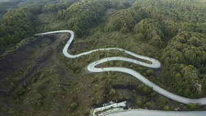 智利山景中的蜿蜒道路31秒视频