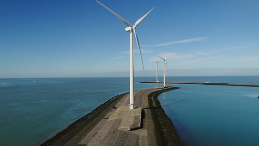 荷兰的风力涡轮机视频