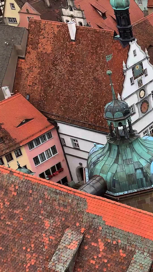德国著名古堡之路旅游城市罗腾堡实拍视频合集旅游景点74秒视频