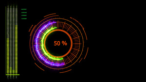数字电表电力能源技术动画加载效应黑橙色13秒视频