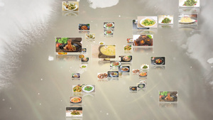 中餐厅水墨菜单相册展示ae模板53秒视频