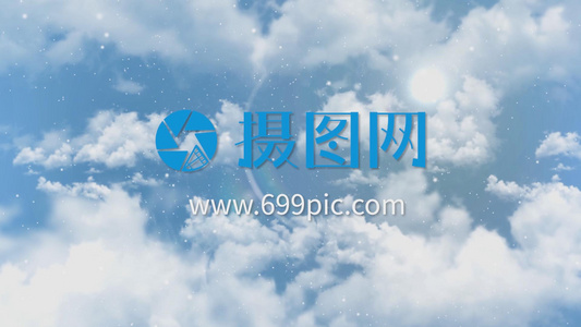 震撼天空云层logo动画PR模板视频