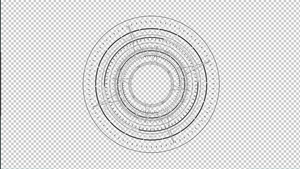 科技圆圈线条元素视频带透明度通道10秒视频