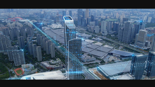 互联网5G智能科技城市视频