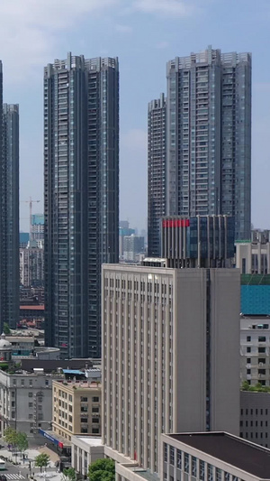 航拍武汉城市地标性建筑江汉关钟楼素材城市素材50秒视频
